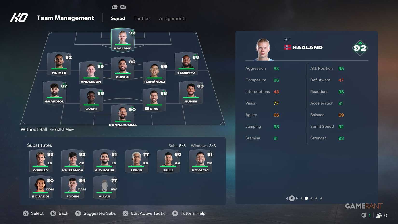 EA Sports FC 27 - Haaland Stats