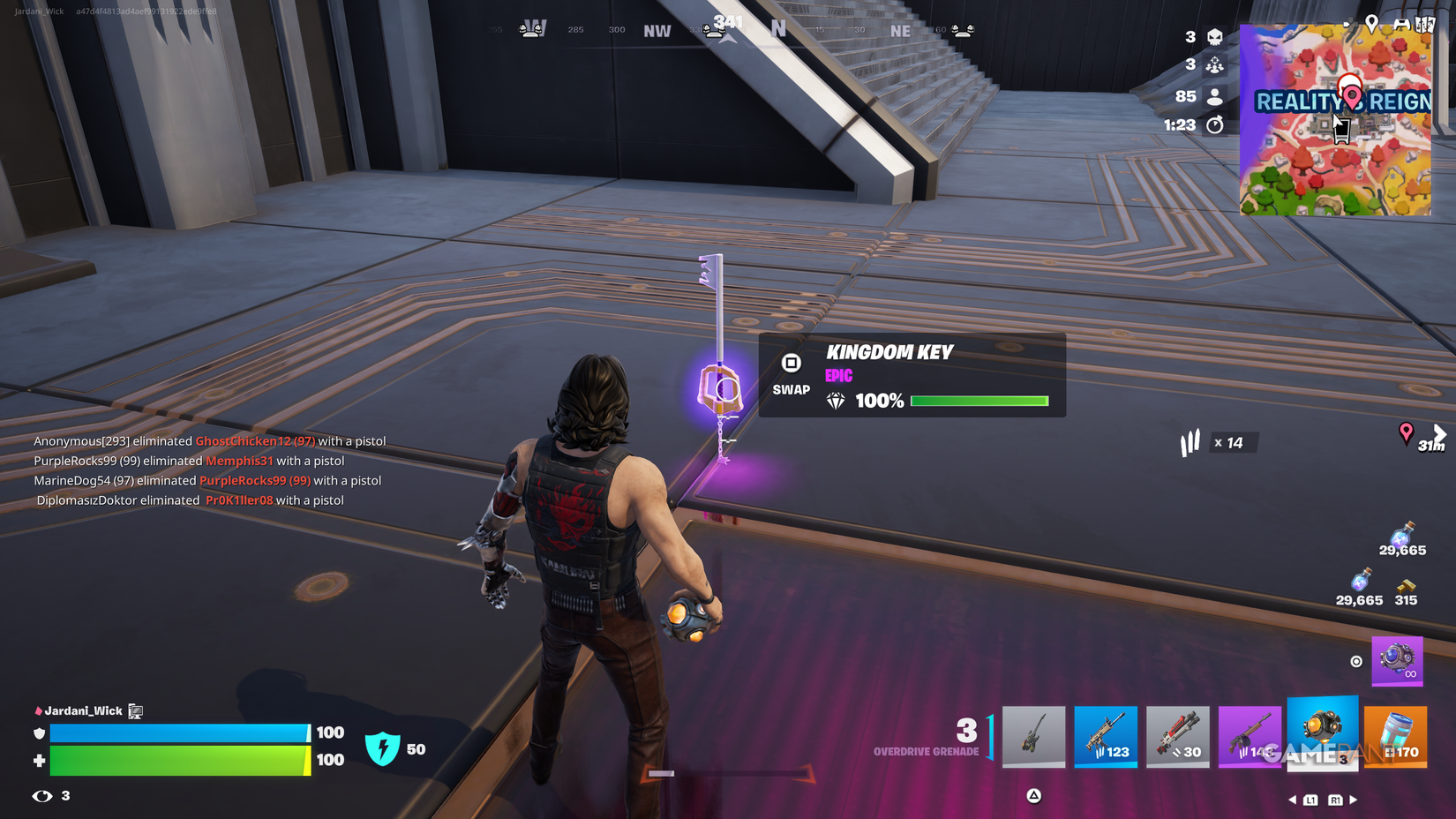 Fortnite Kingdom Key Location & Stats (Keyblade) (2)