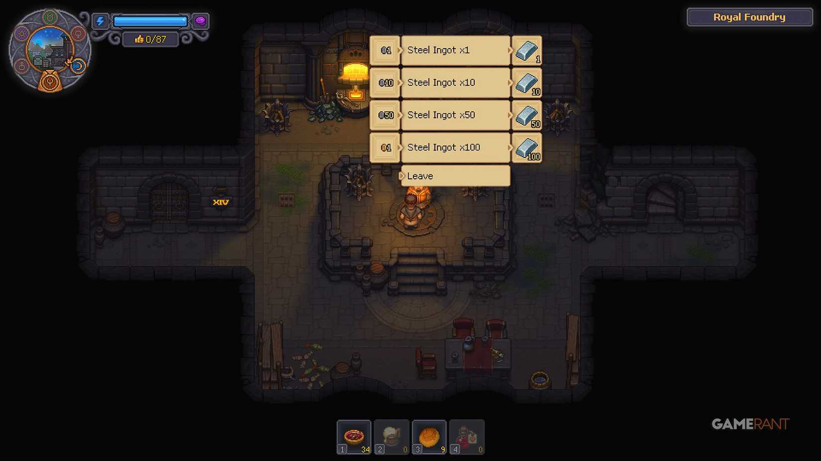 Graveyard Keeper 2 - Buy Steel Ingots at Royal Foundry