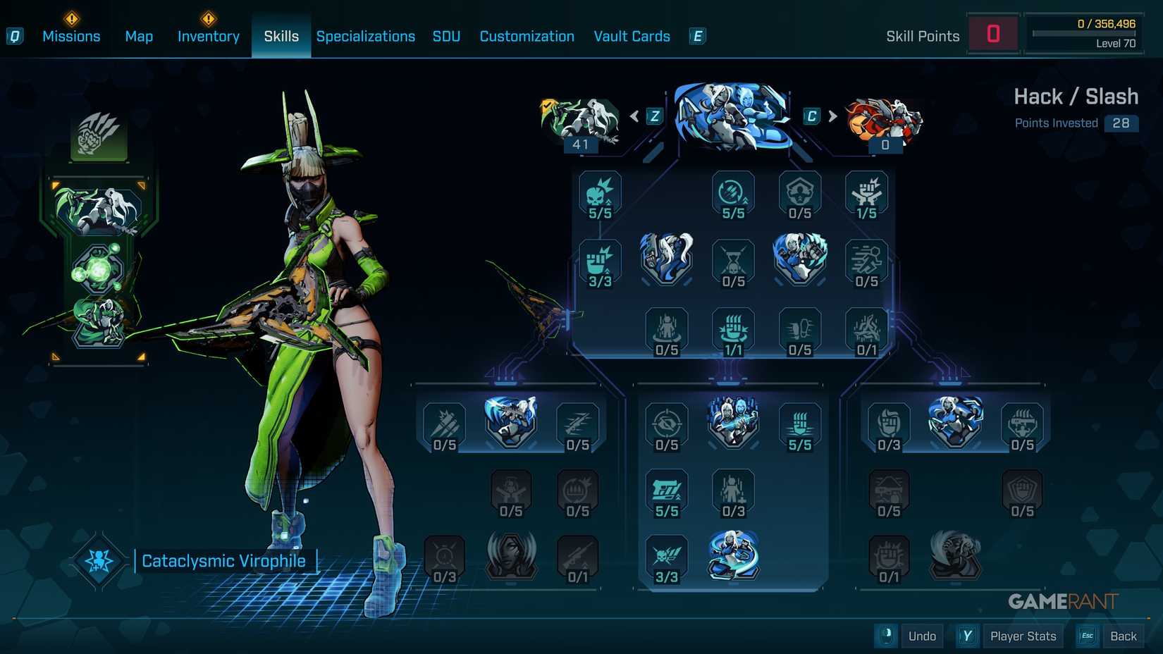 Hack  Slash Skill Tree (Blue)