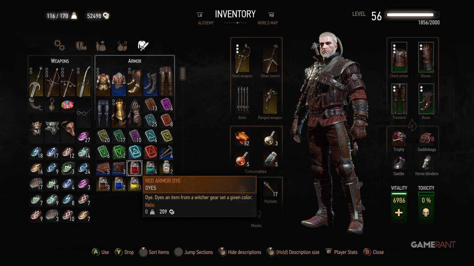 How to Dye Armor in The Witcher 3