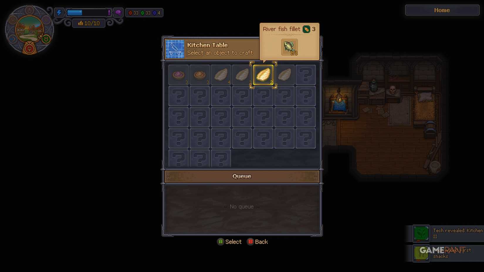 kitchen table prep before cook in oven in graveyard keeper 2