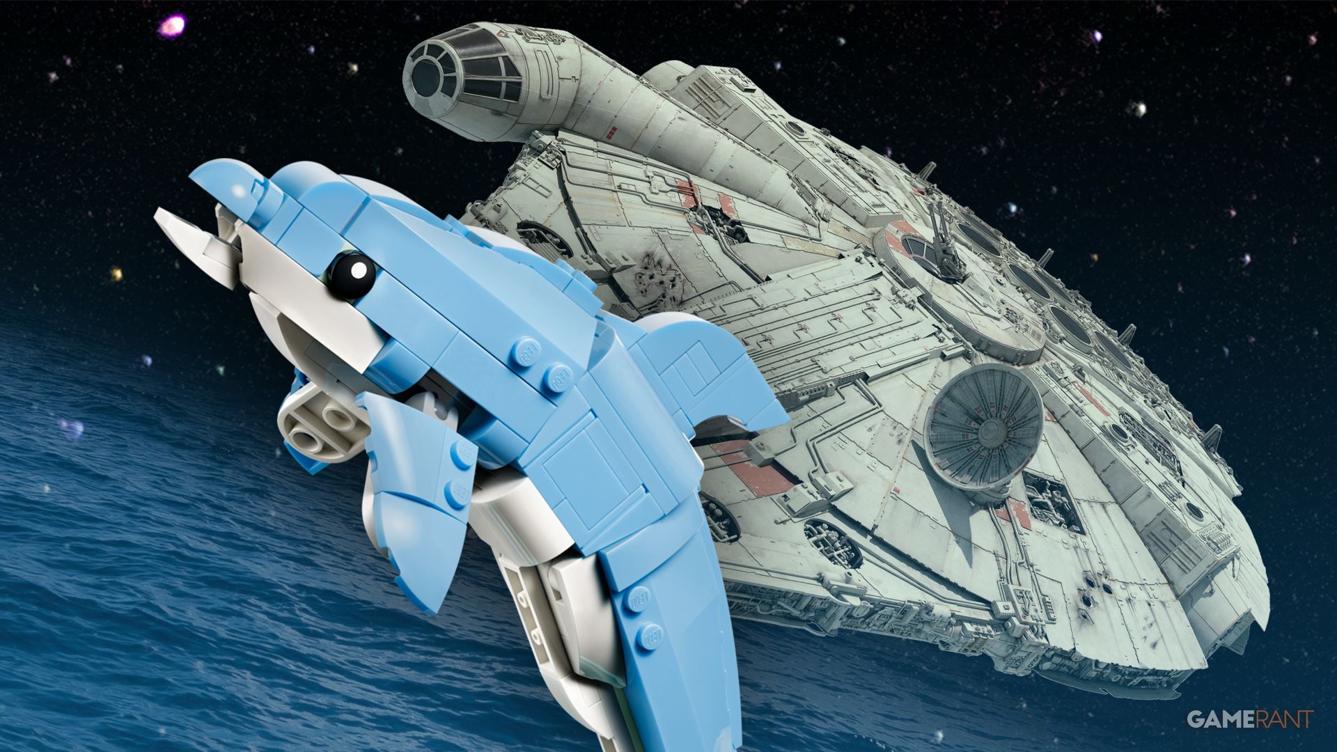LEGO Fan Transforms 3-in-1 Dolphin Set into Millennium Falcon Build Without Extra Pieces