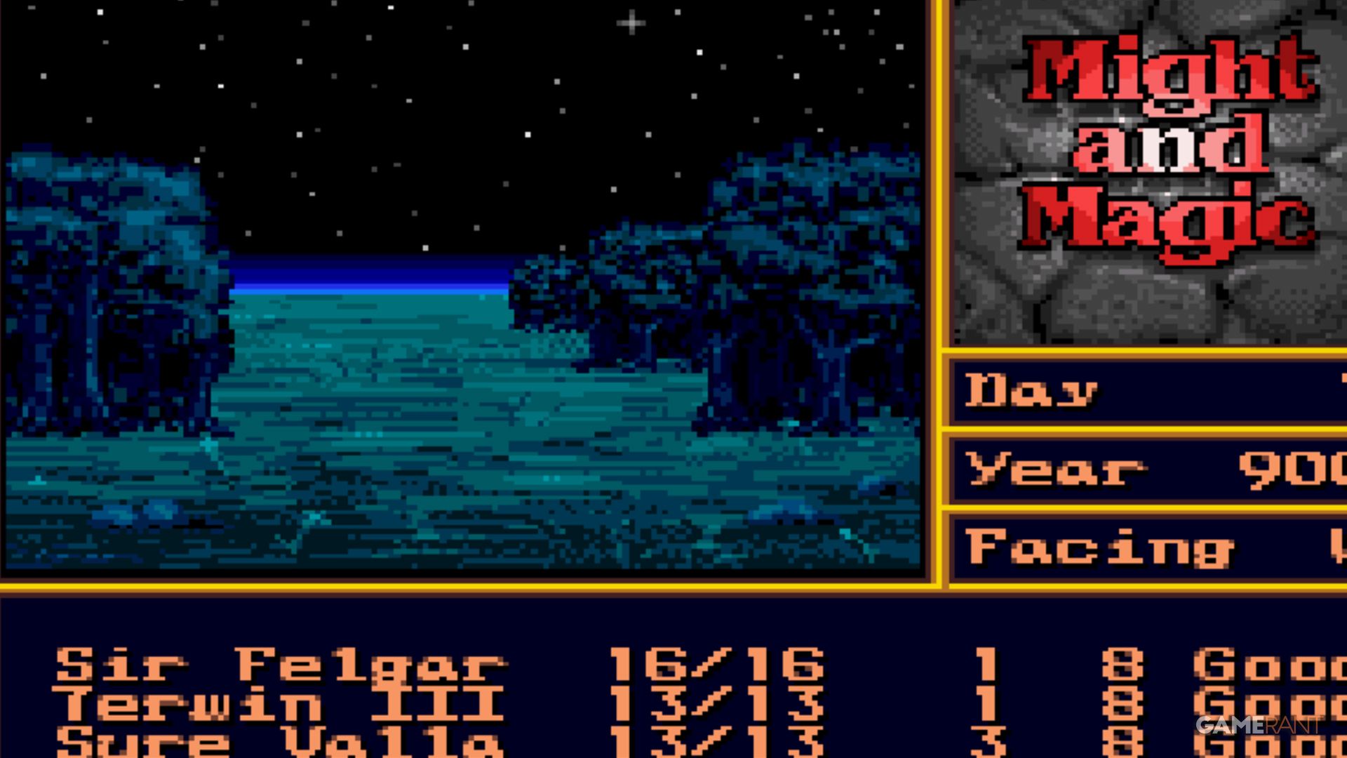 might and magic book 2 outside town's gates in forest
