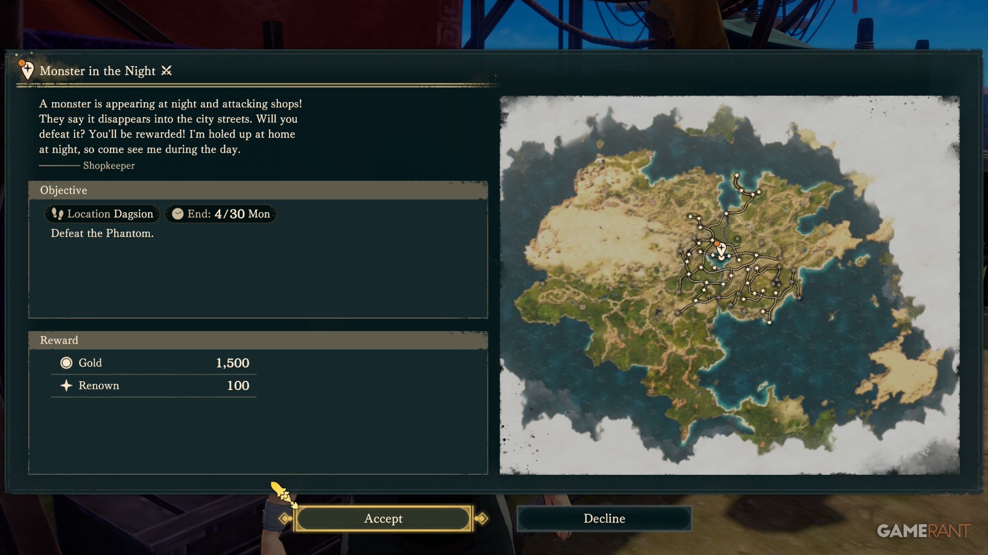 Monster in the Night Quest Info