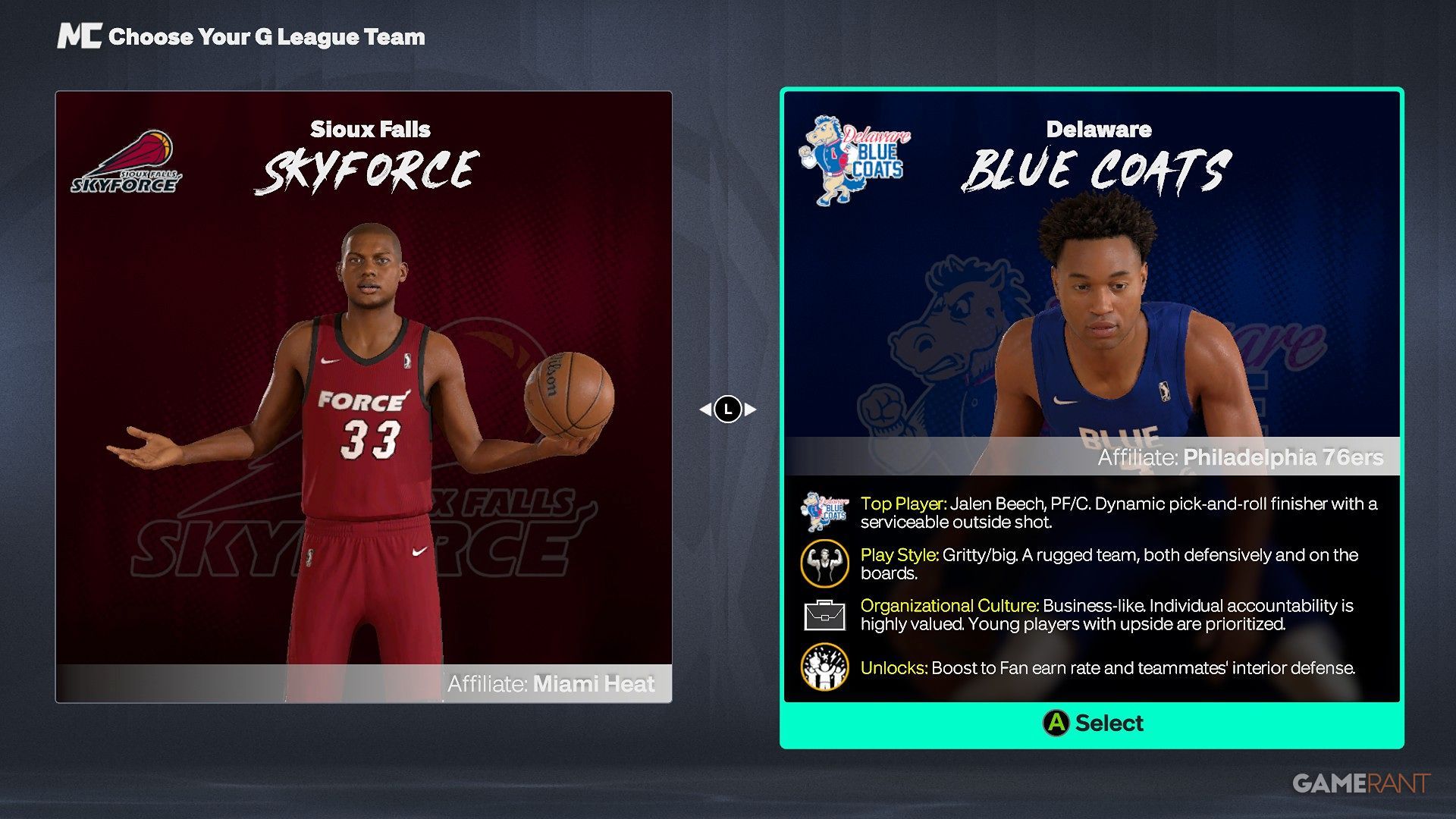 NBA 2K27 - Delaware Blue Coats