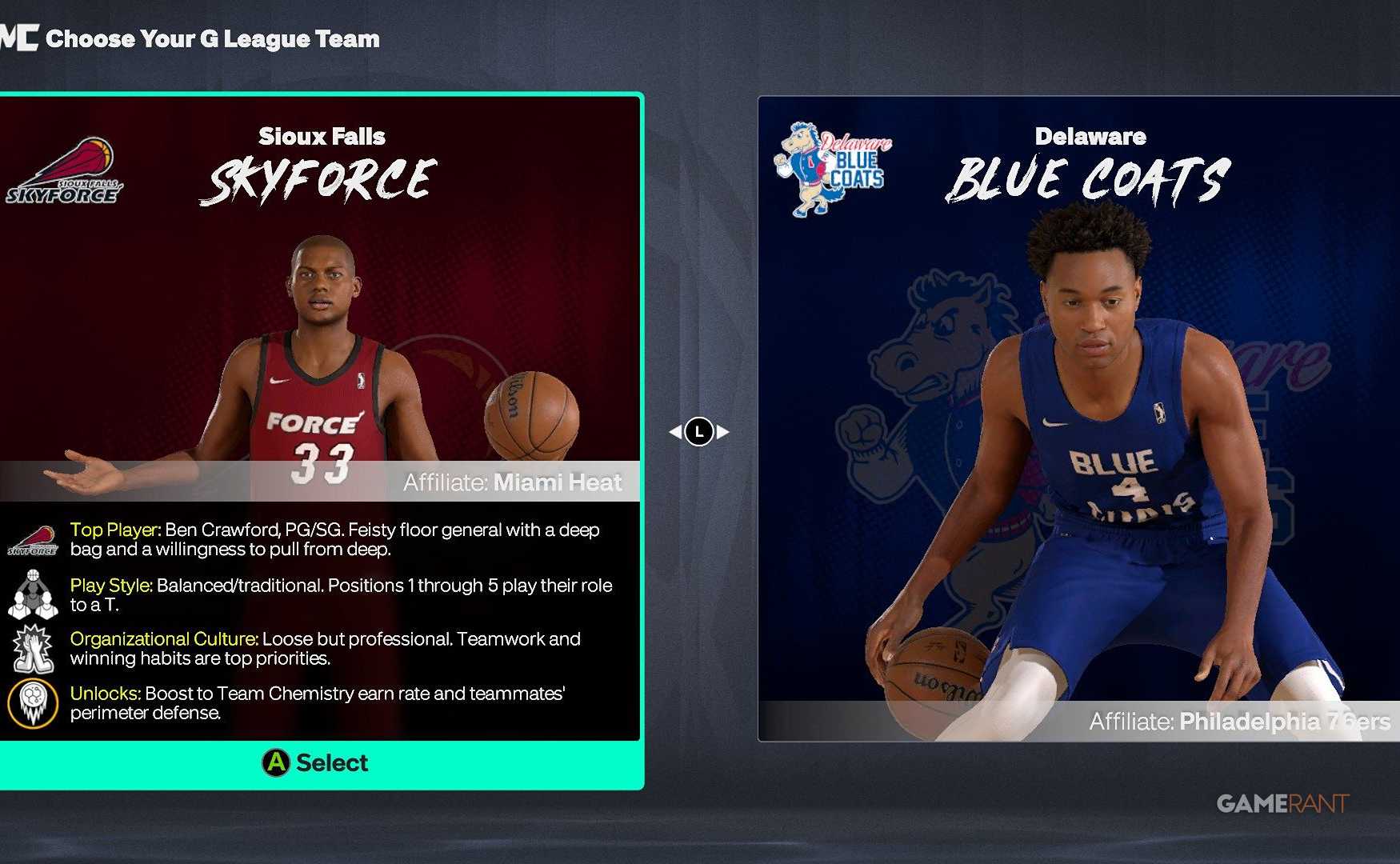 Pilih Sioux Falls Skyforce atau Delaware Blue Coats di NBA 2K27? 7 NBA 2K27 - Sioux Falls Skyforce