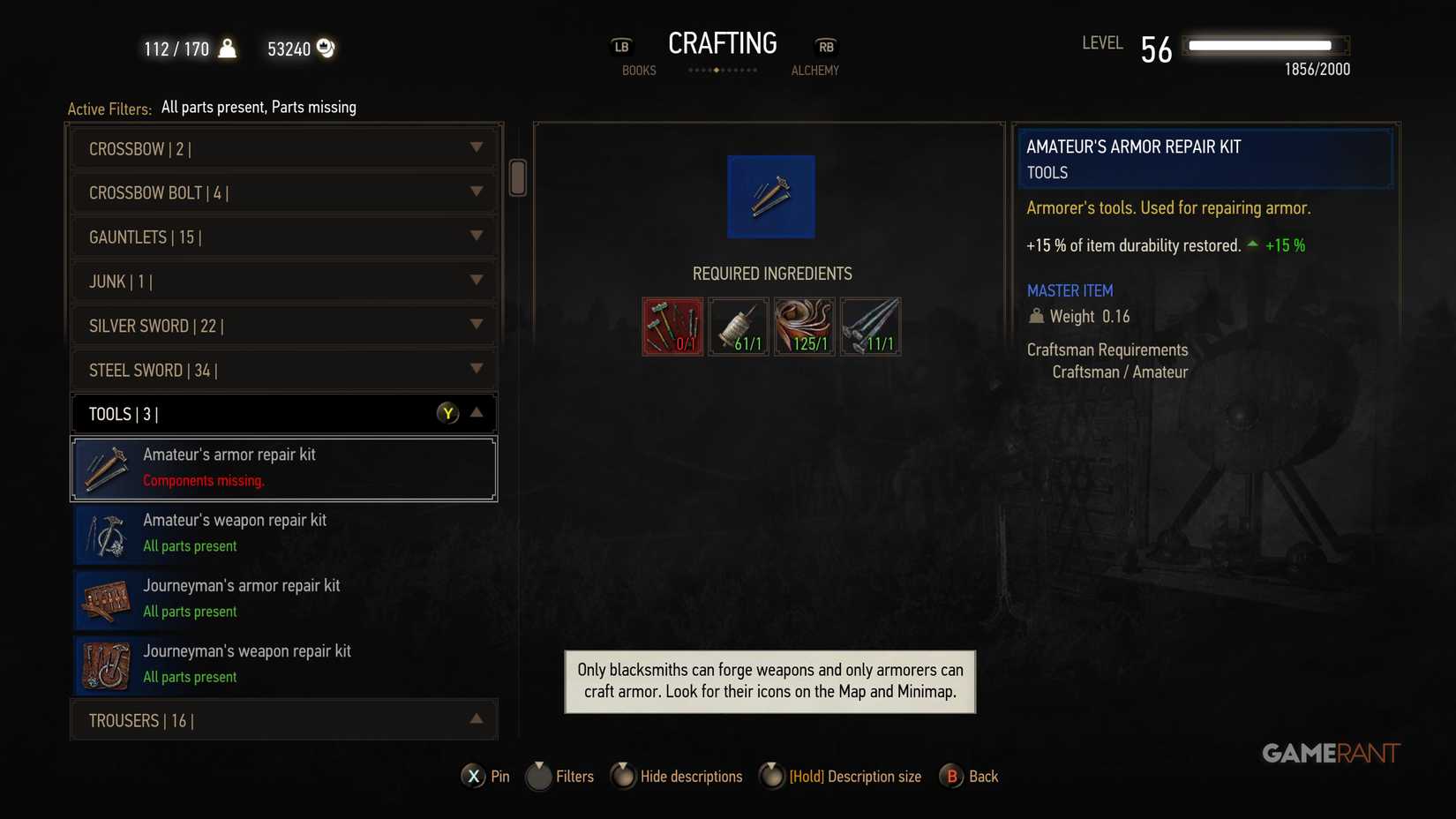 repair weapons and armor (2)