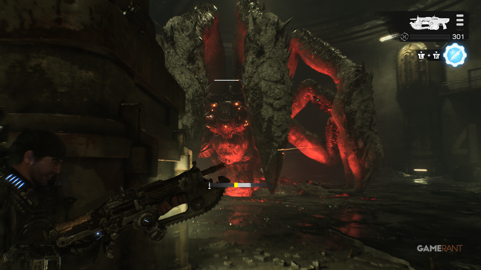 shooting corpser behind pillar in gears of war e-day
