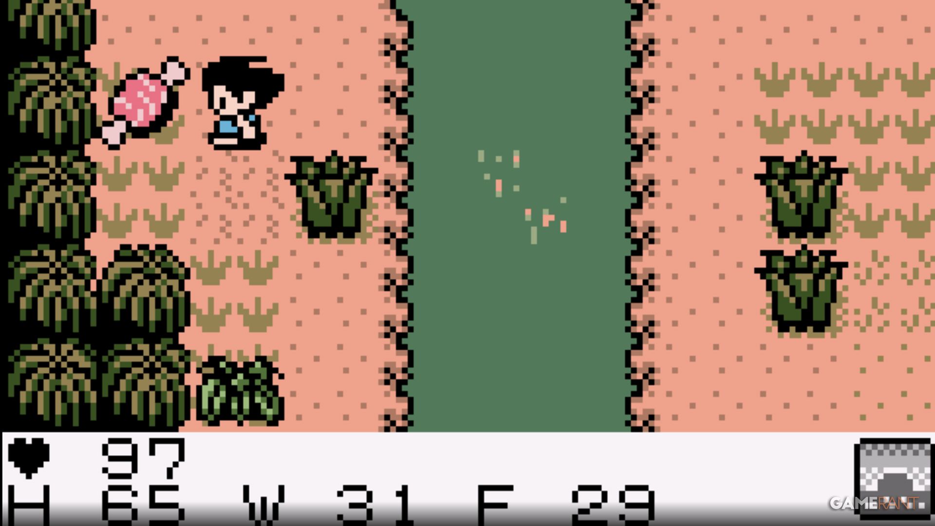 survival kids game boy color game finding meat and vitals