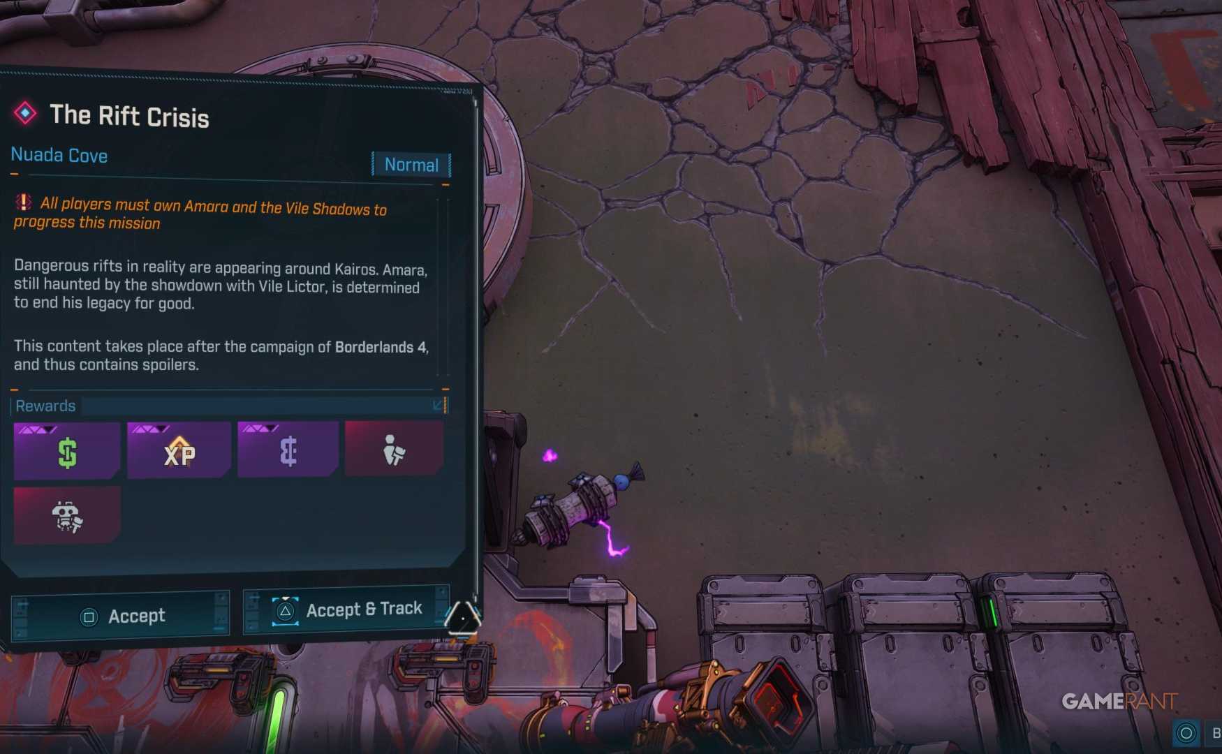 Amara and the Vile Shadows: Semua Boss & Loot (Borderlands 4) 11 Amara and the Vile Shadows Mission Start in Borderlands 4