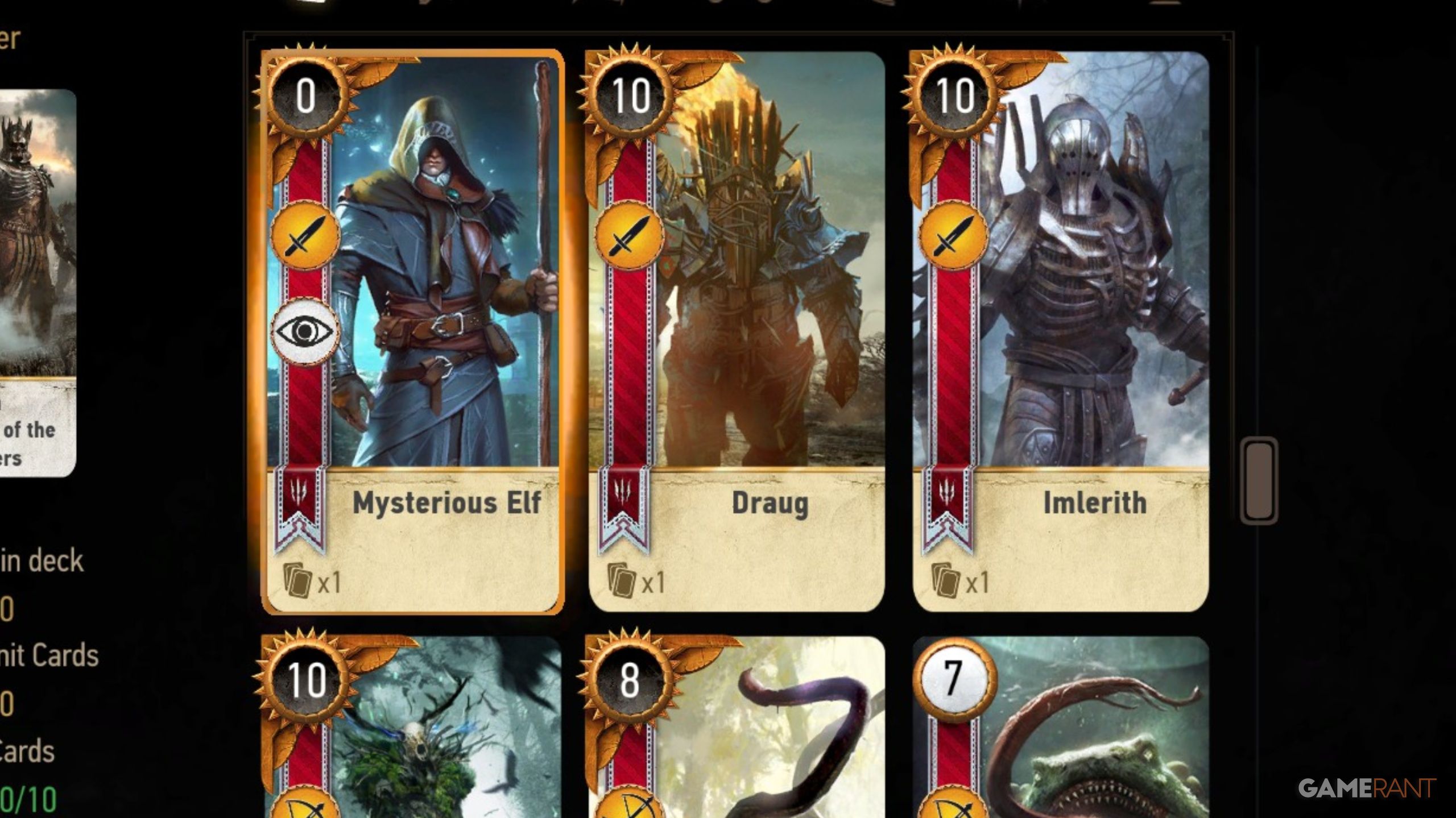 The Witcher 3: Best Cards In The Monsters Gwent Deck