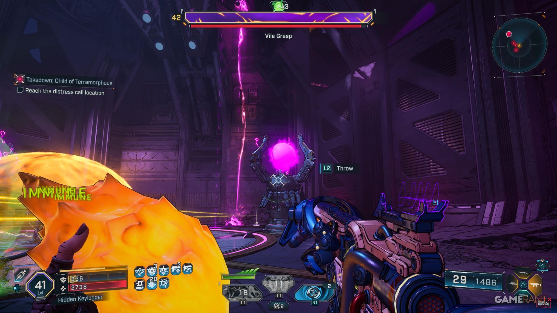 Vile Grasp Boss Fight in Amara and the Vile Shadows