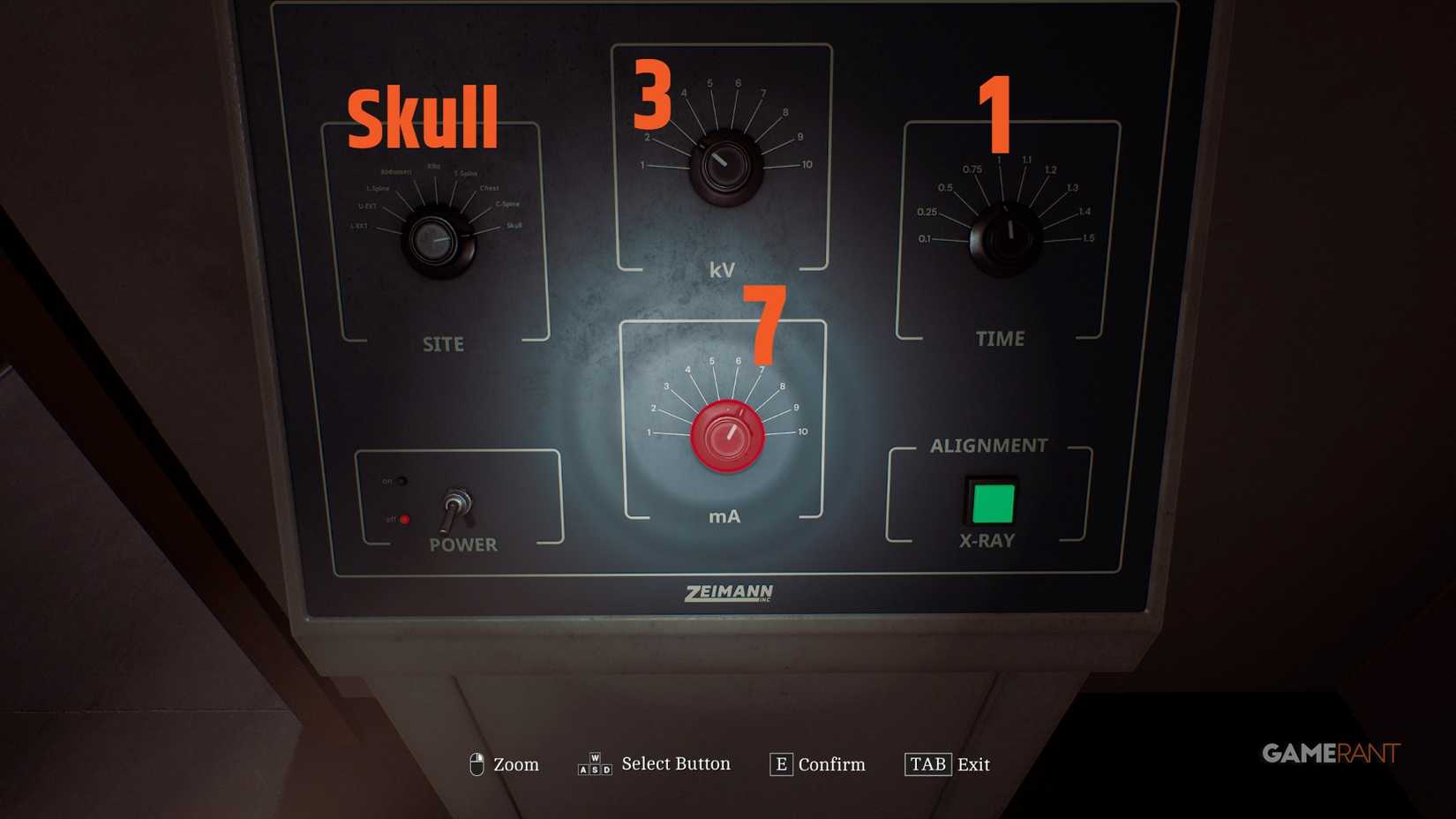 x-ray patient skull