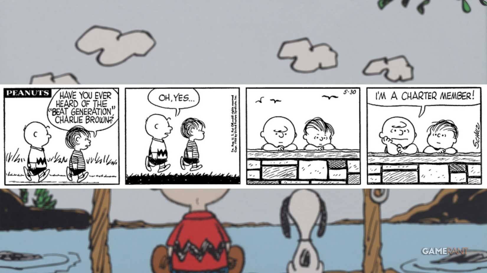 Charlie Brown Tells Linus He's Part of the Beat Generation