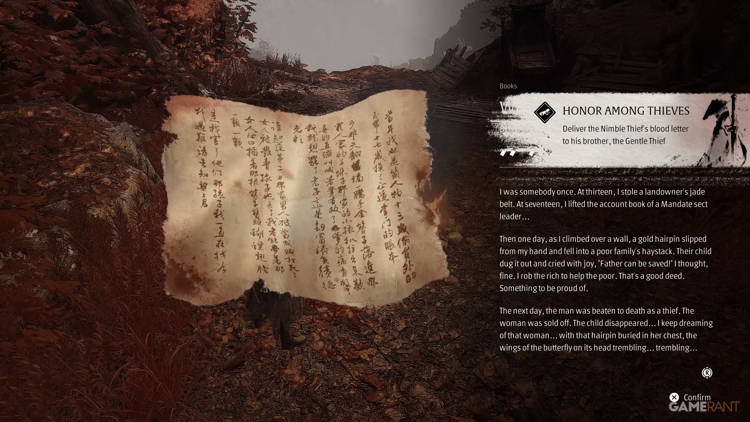 How to Answer the Gentle Thief's Questions in Phantom Blade Zero