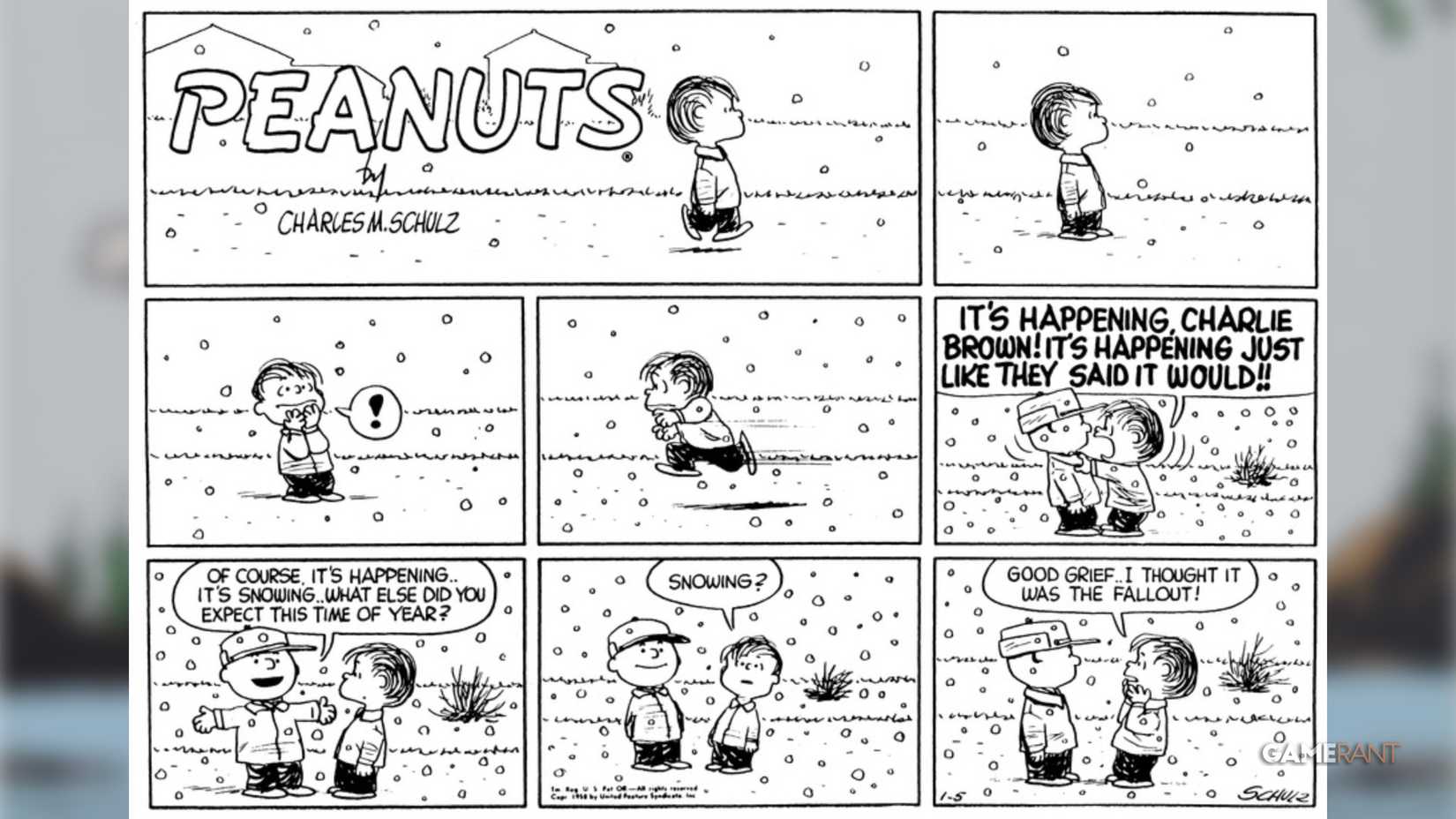 Linus thinks snow is nuclear fallout