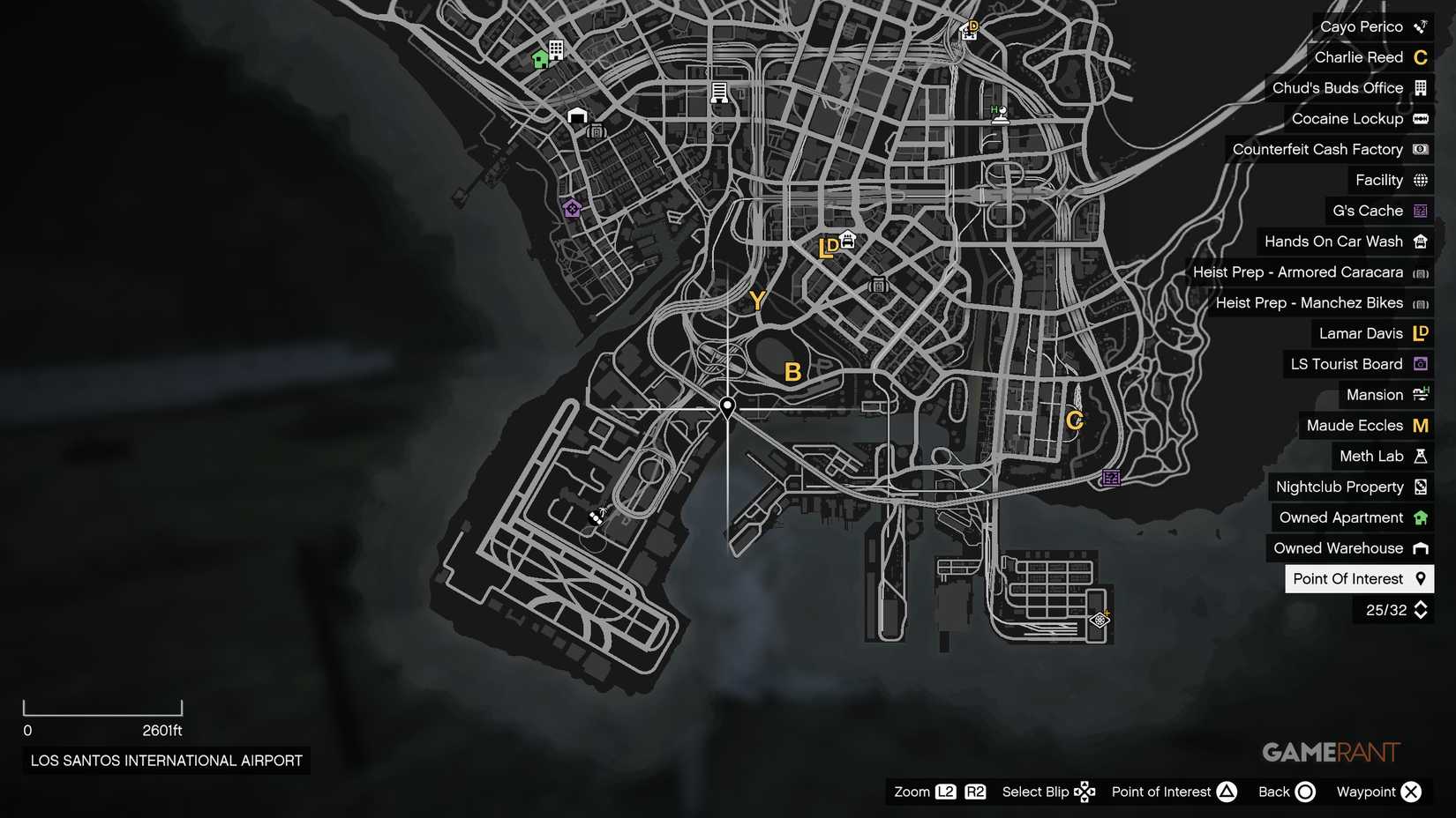 Los Santos International Airport from 11 PM to 12 AM.