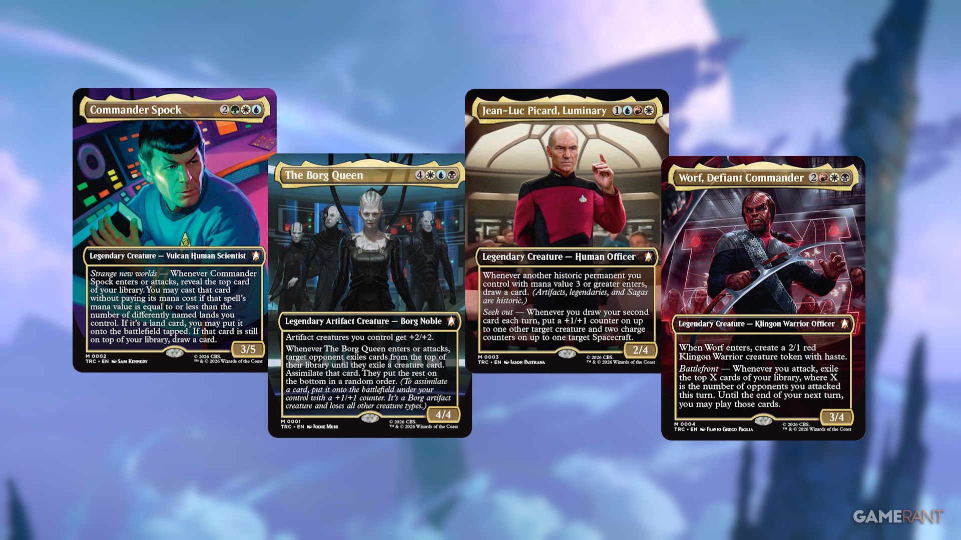 The face Commanders in Magic: the Gathering's Star Trek expansion