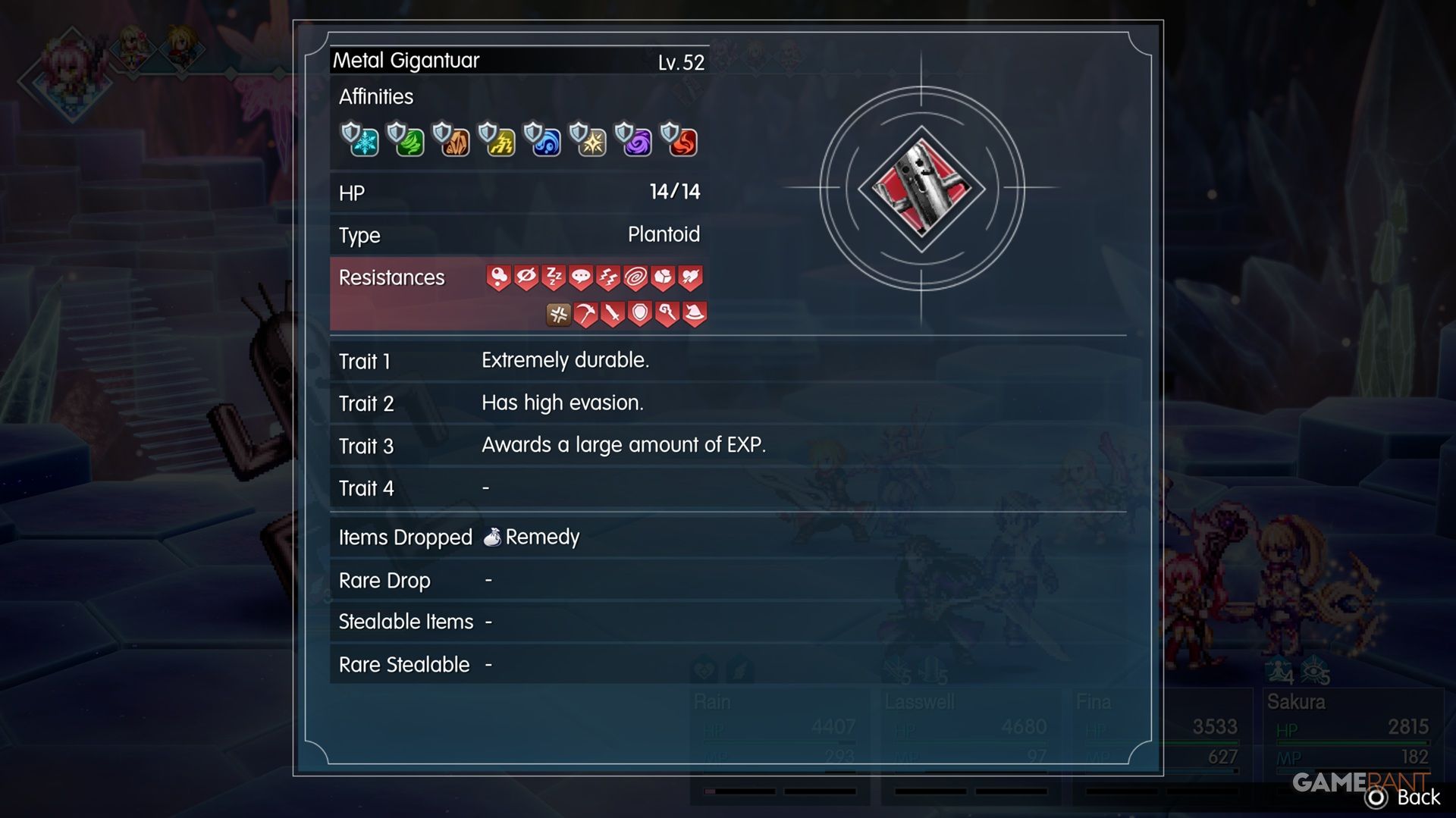 Final Fantasy Resonance King Gil Snapper and Metal Gigantuar Locations