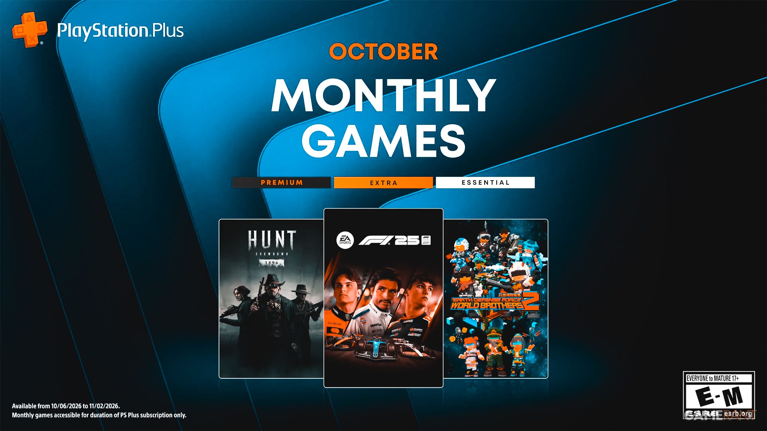 PS Plus Monthly Free Games for October 2026 Officially Available Now