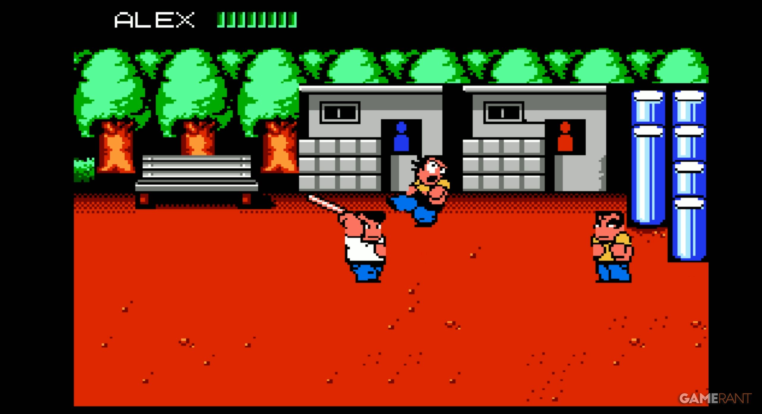 river city ransom fighting with bat