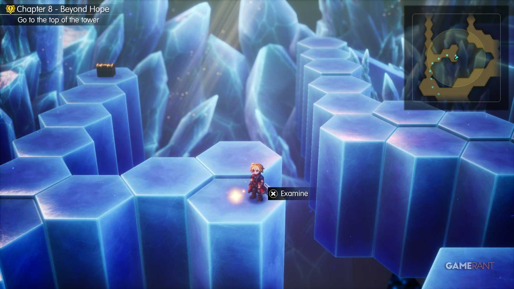 Tablet Shard in Crystal Tower Entrance West near chest