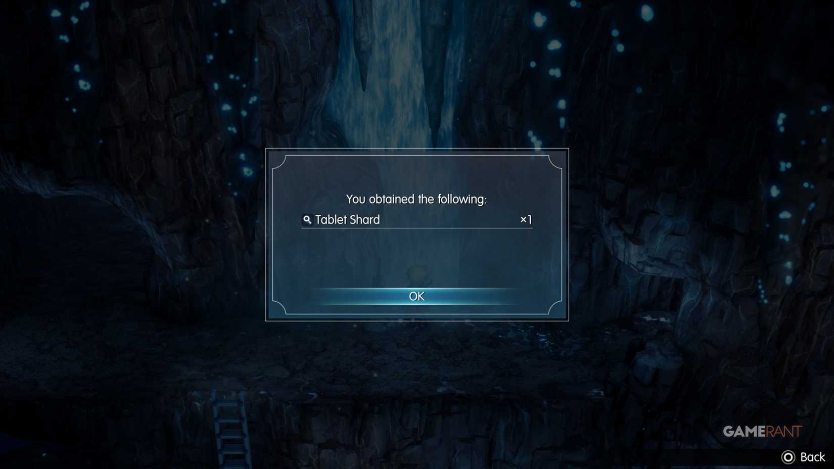 Tablet Shard near waterfall after boat rooms