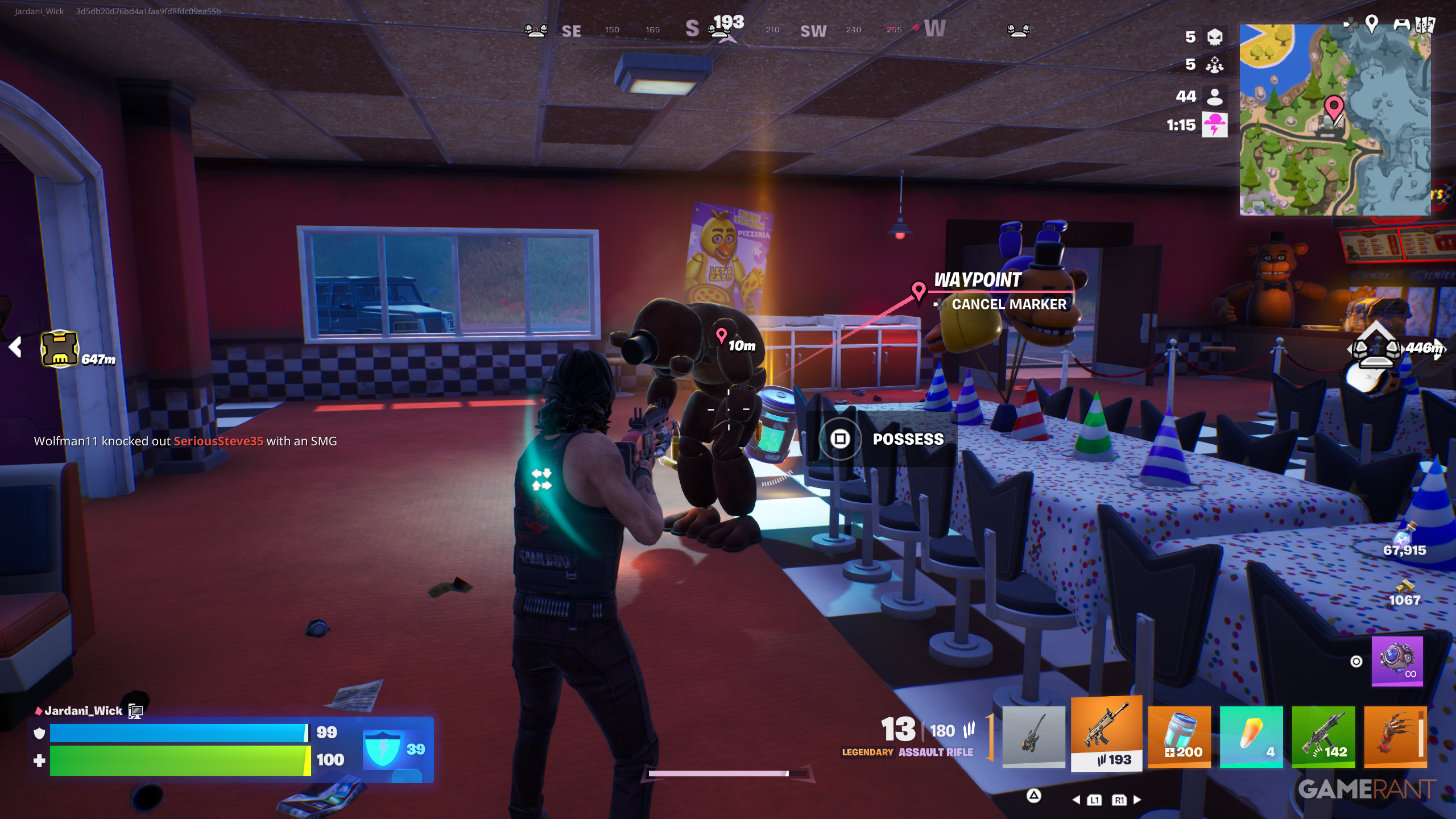 Where to Find Freddy Fazbear's Pizzeria in Fortnite (3)
