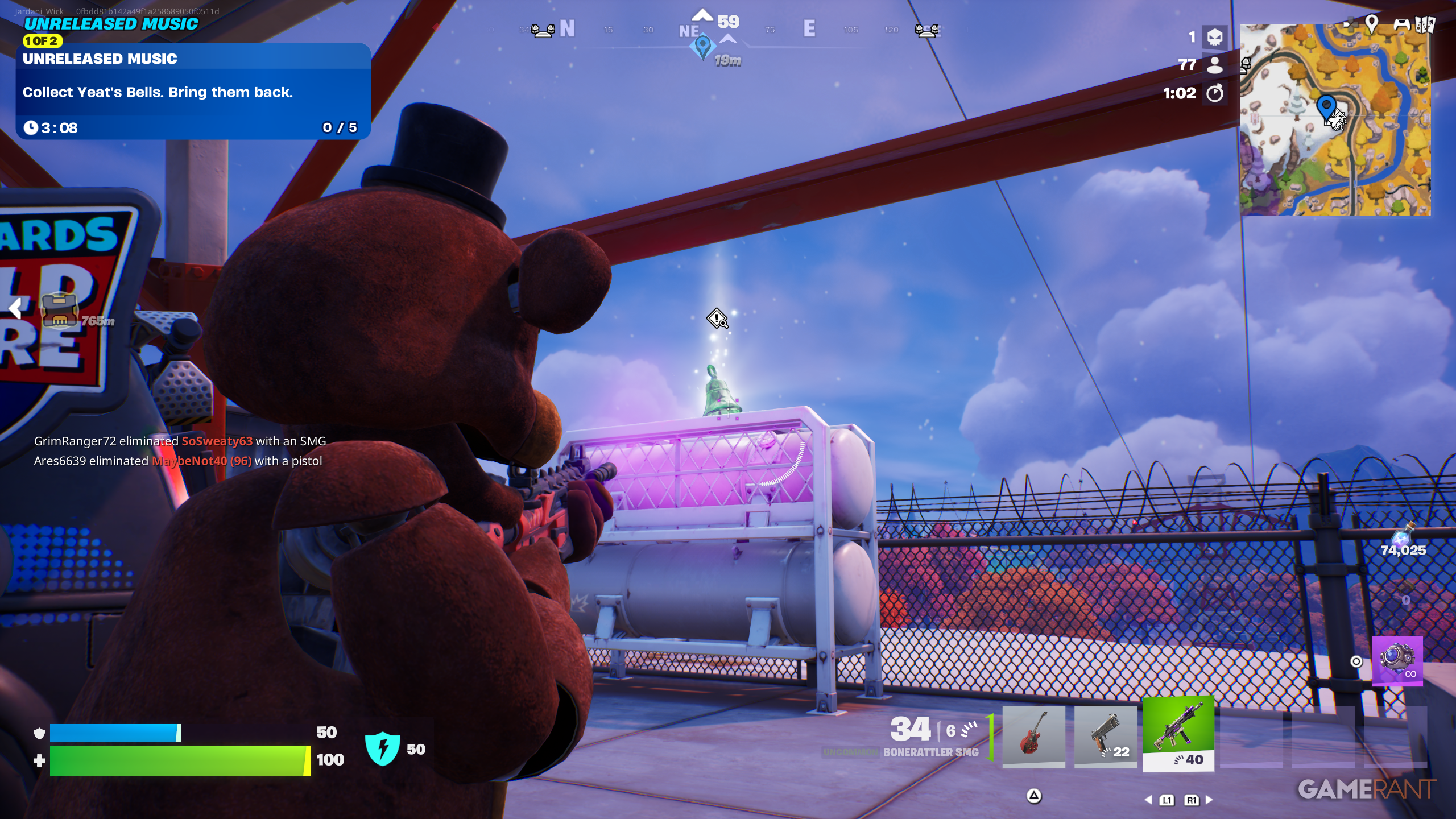 Heliman Yeat Location in Fortnite & Free Jam Track Quest