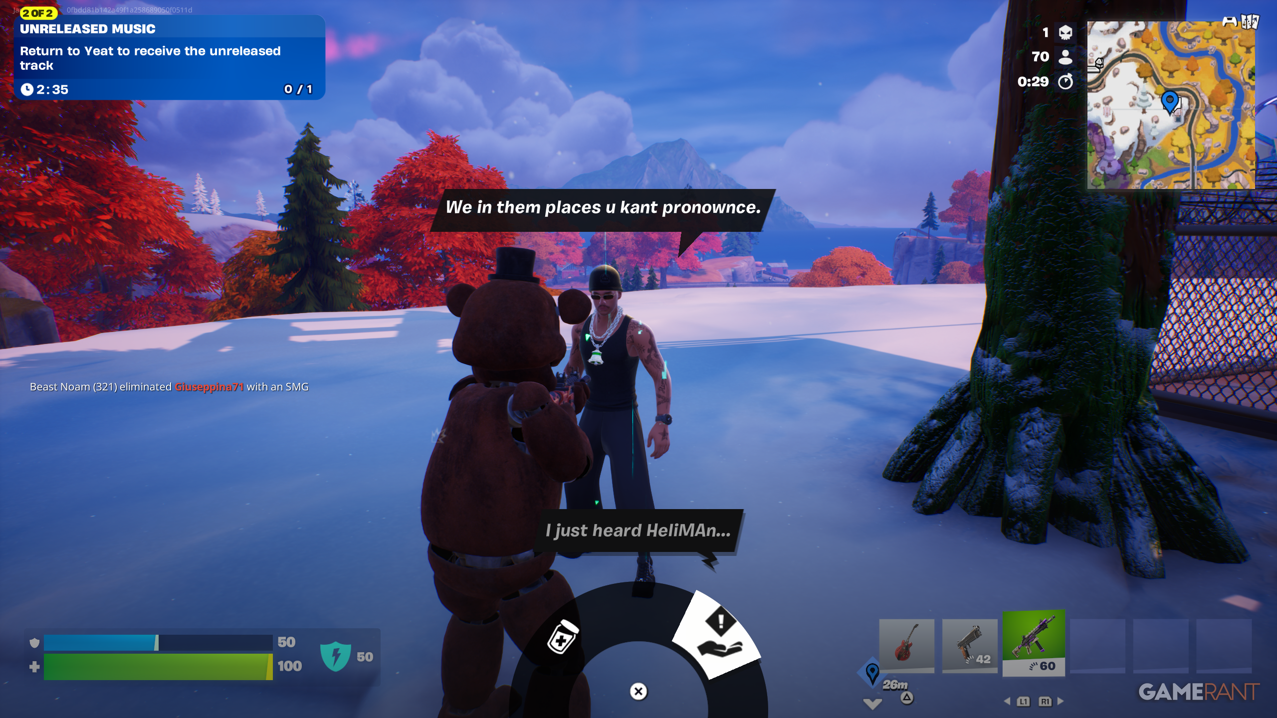 Yeat Location in Fortnite & Free Jam Track Quest