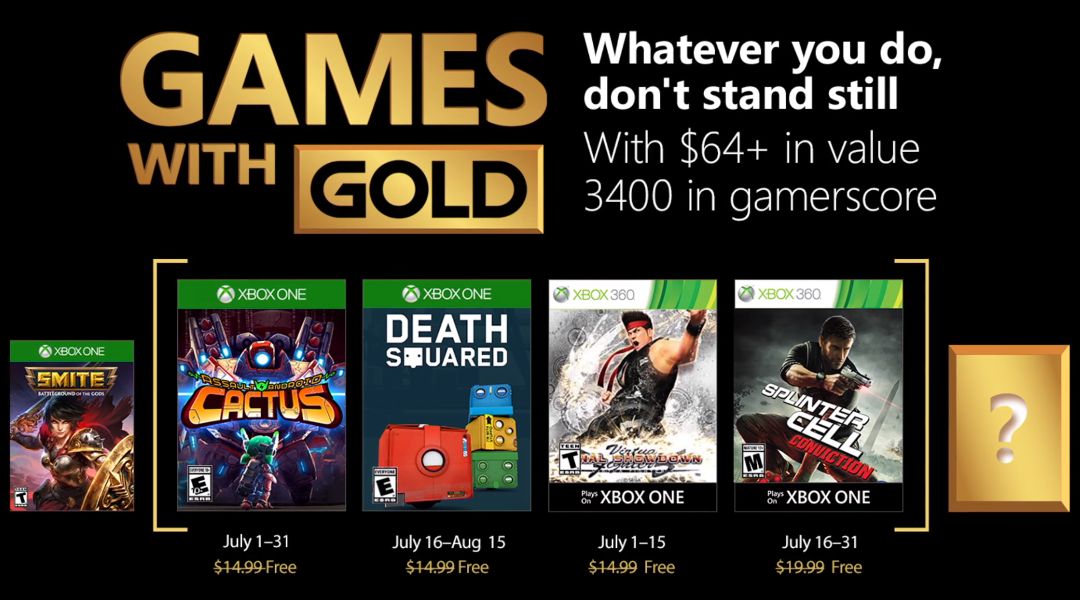Xbox Free Games With Gold for July 2018