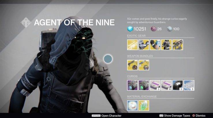 xur exotic armor weapon sept 1