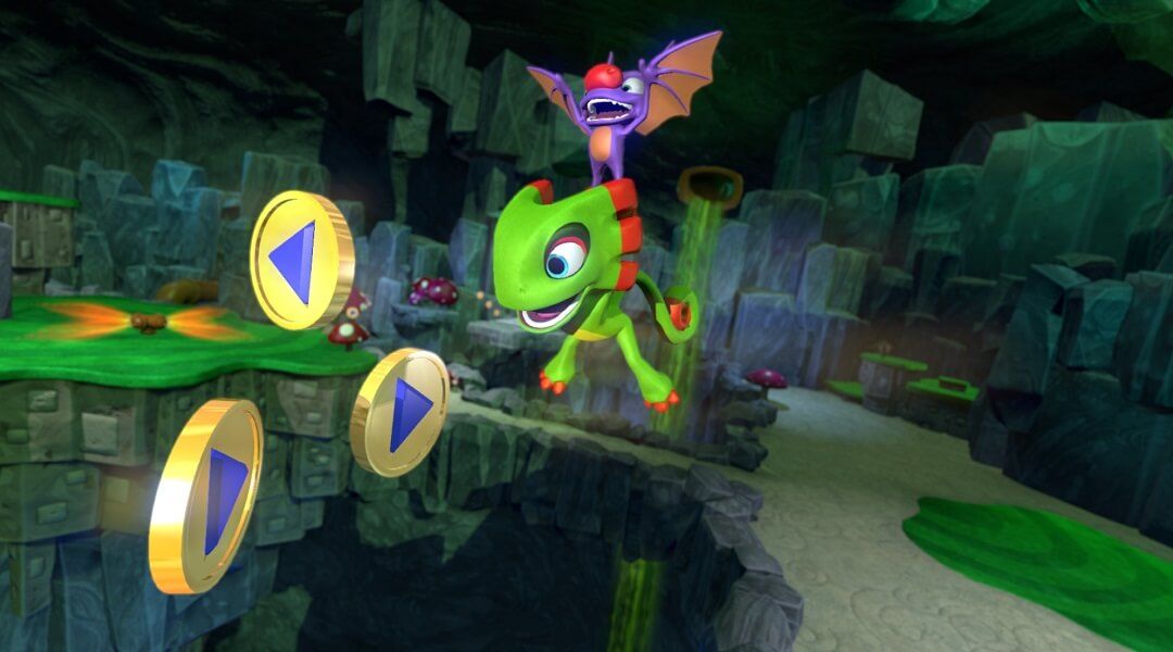Yooka-Laylee Adds Former Rare Designer - Yooka-Laylee flying for coins