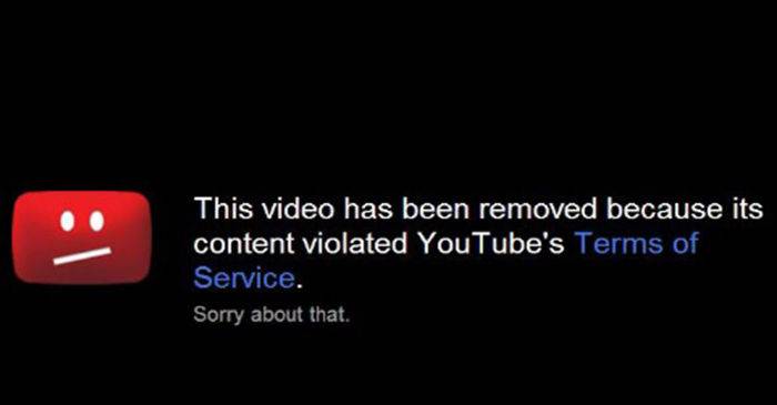 youtube content removed minors
