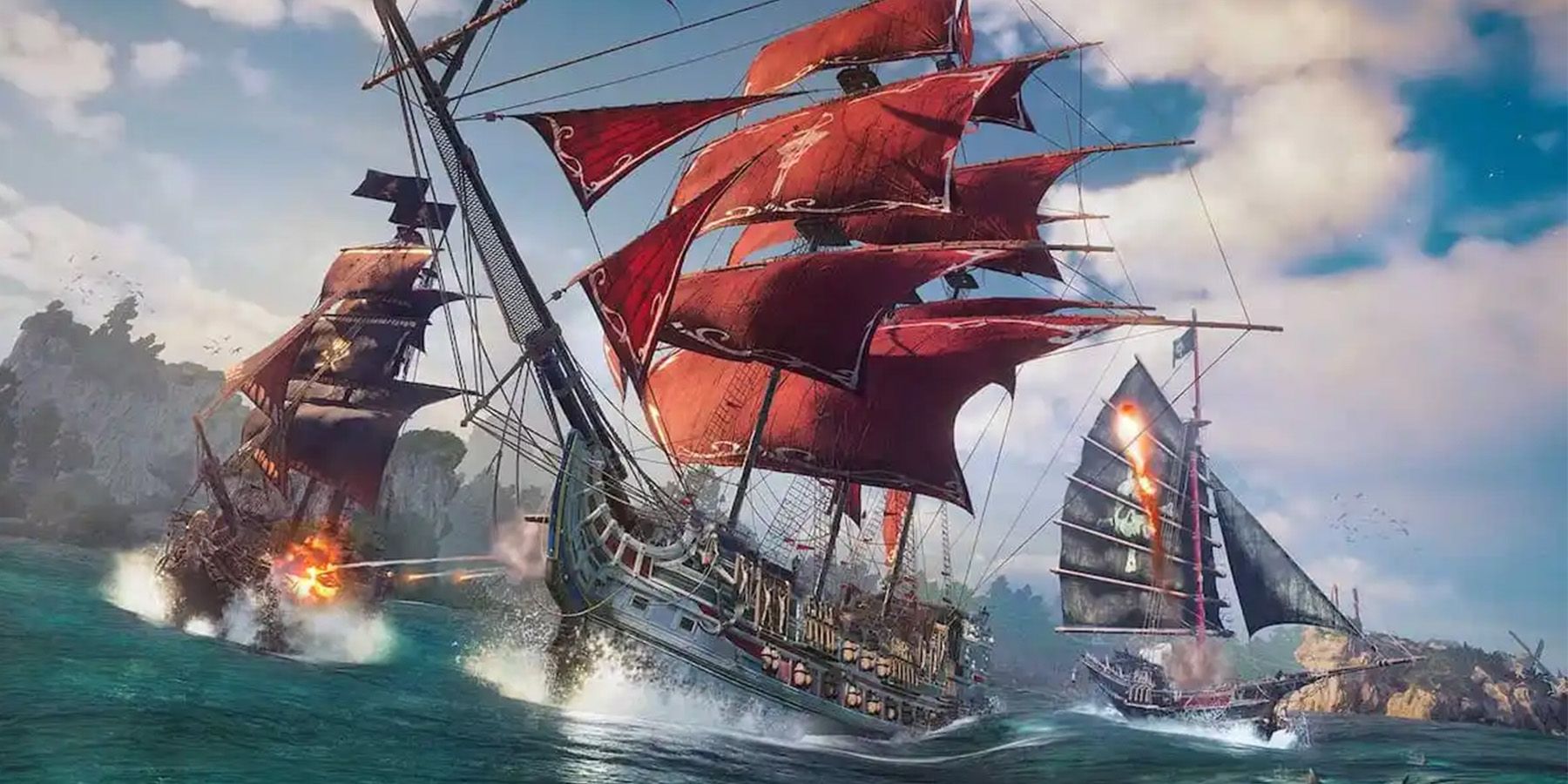 Skull and Bones ocean battle - Since Ubisoft hasn't said otherwise, it's to be assumed that the 4-hour daily playtime average includes both trial players and paying customers