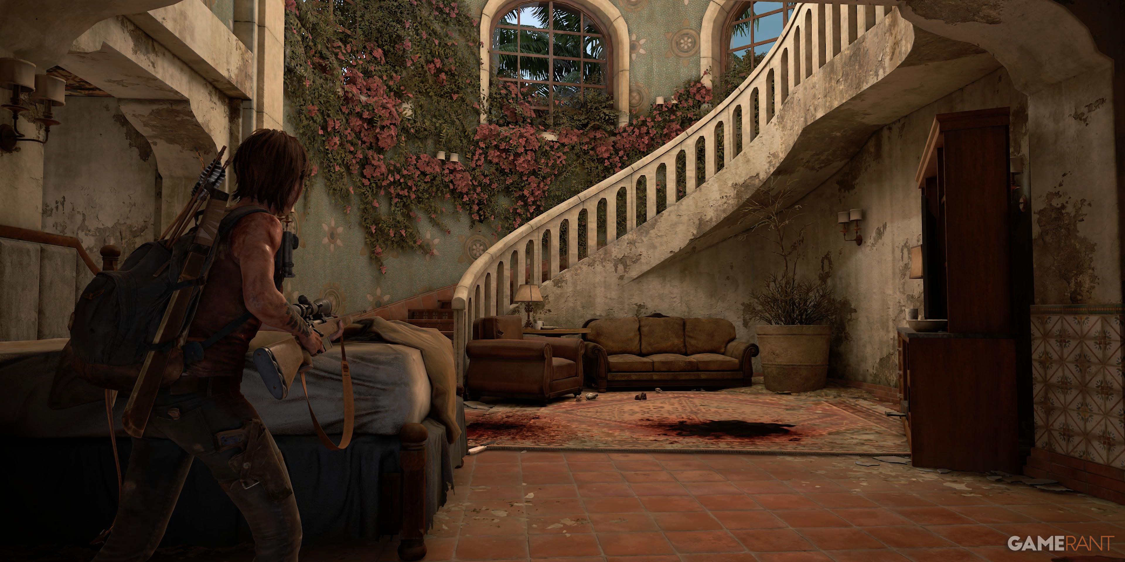 The Last of Us™ Part II artifact the resort main building stairs - As for this particular detail, discovering Staci's phone number is actually not the only way to unlock the thrift store safe in The Last of Us 2